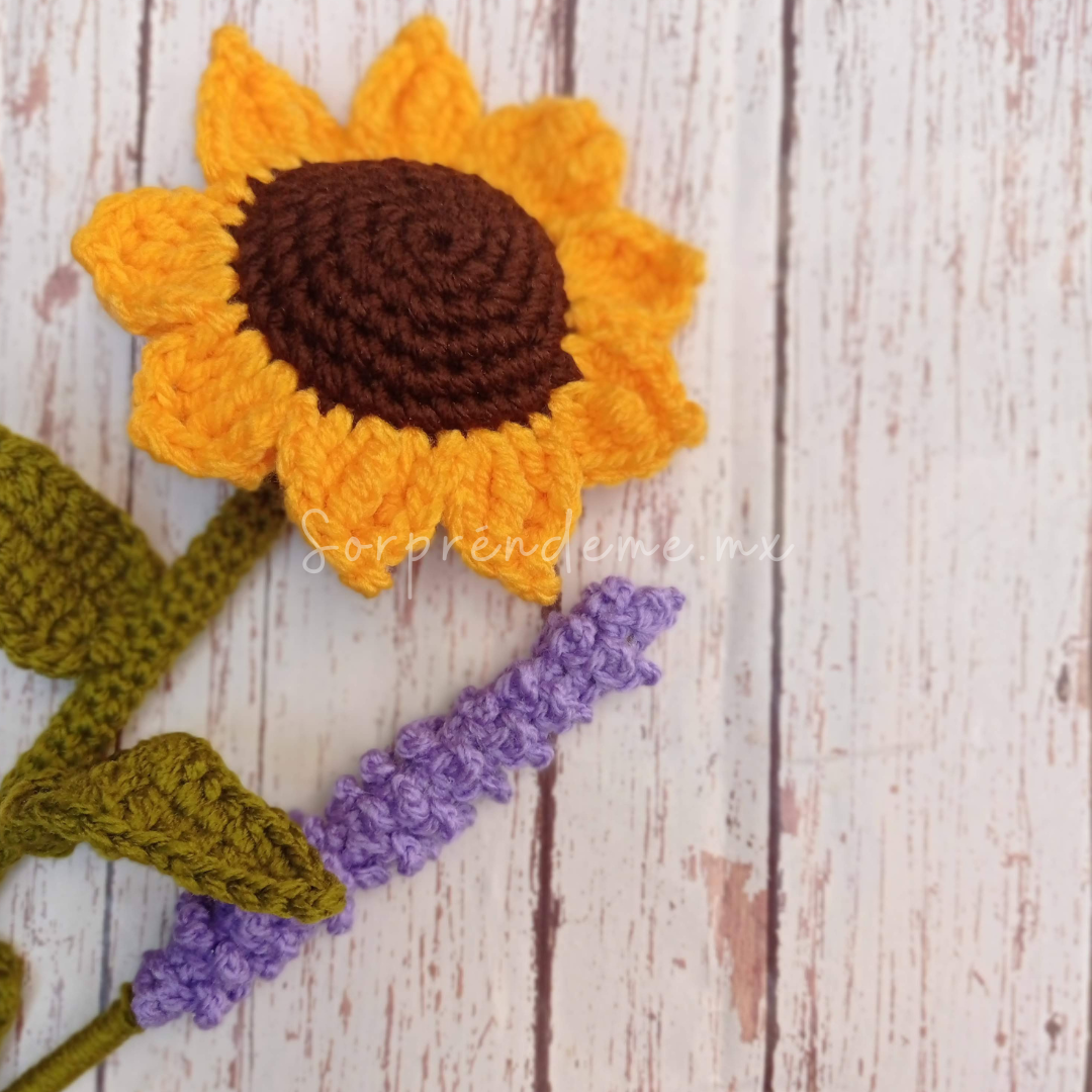 Ramo girasol Crochet - Soprendeme